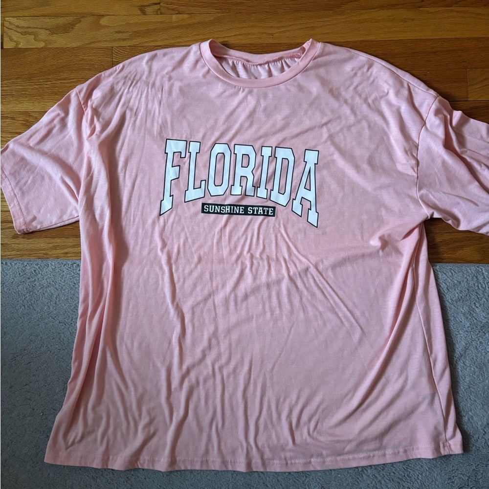 Pink Florida Graphic T-Shirt
